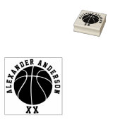 Basketballname und Jersey-Nummer personalisieren Gummistempel (Stempel)