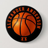 Basketballname und Jersey Personalize Button (Vorderseite)