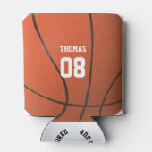 Basketballname und -nummer Personalisiert Dosenkühler (Rückseite)