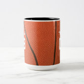 Basketballname und -nummer Personalisiert Zweifarbige Tasse (Mittel)