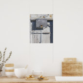 Basketballnetz für rustikales Gebäude Poster (Küche)