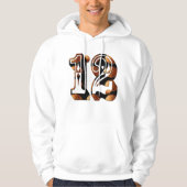 Basketballnummer 12 Picture-Logo, Hoodie (Vorderseite)