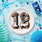 Basketballnummer 12 Picture-Logo, Pappteller (Party)