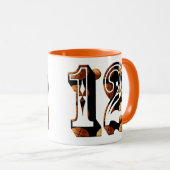 Basketballnummer 12 Picture-Logo, Tasse (VorderseiteRechts)