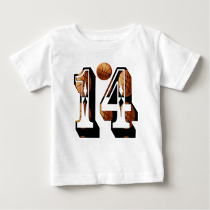 Basketballnummer 14 Picture Logo, Baby T-shirt