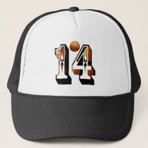 Basketballnummer 14 Picture Logo, Truckerkappe