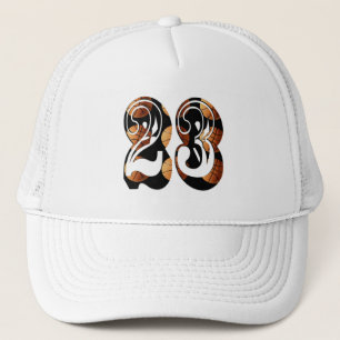 Basketballnummer 23 aus Basketbällen, Truckerkappe