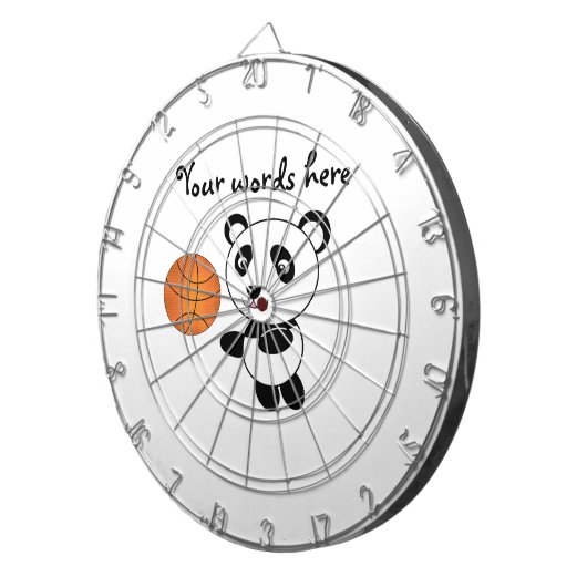 Basketballpanda Dartscheibe (Vorderseite rechts)