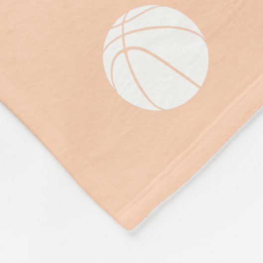 Basketballplatz boho blumenorange fleecedecke (Ecke)