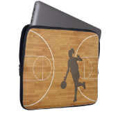 Basketballplatz-Mädchen-Laptop-Hülse Laptopschutzhülle (Vorne Rechts)