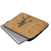 Basketballplatz-Mädchen-Laptop-Hülse Laptopschutzhülle (Vorne Knopf)