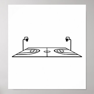 Basketballplatz Poster