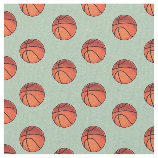 Basketballs auf der Seite Grün Stoff (Nahaufnahme)