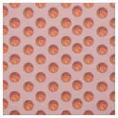 Basketballs auf dunklem Tee Rose Rosa Stoff (Muster)