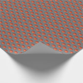 Basketballs auf Grau Geschenkpapier (Ecke)