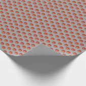 Basketballs auf Light Gray Geschenkpapier (Ecke)