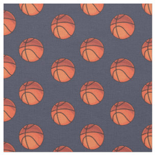Basketballs auf Navy Blue Stoff
