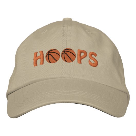 Basketballs Hoops bestickte Hülle Baseballkappe (Vorderseite)