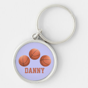 Basketballs in der Luft Personalisiert Schlüsselanhänger