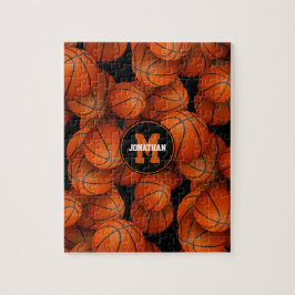 Basketballs Jungen personalisierten Mädchen Puzzle