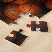 Basketballs Jungen personalisierten Mädchen Puzzle (Seite)