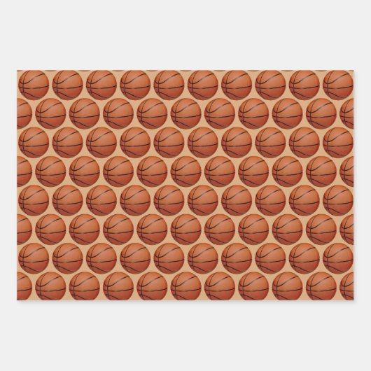 Basketballs Sport Design Wrapping Paper Sets Geschenkpapier Set (Vorderseite)