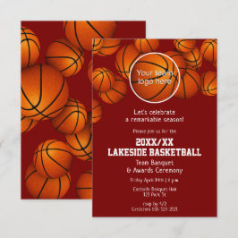 Basketballsaison Ende der Saison JE Farbe Einladung