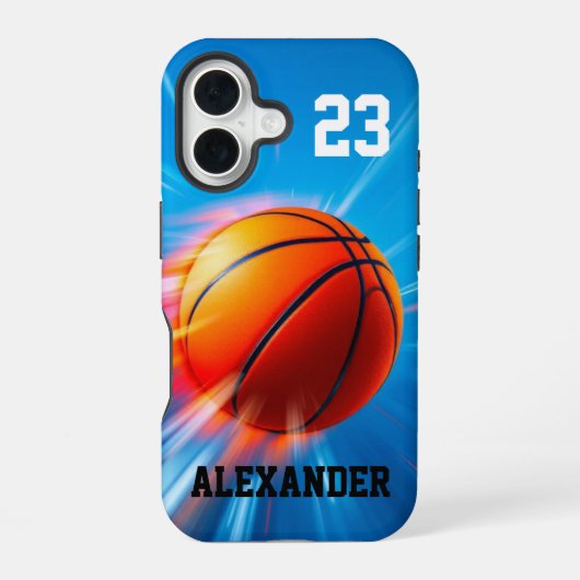 Basketballschild iPhone 16 Hülle (Rückseite)