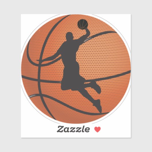 Basketballschläger Aufkleber (Blatt)