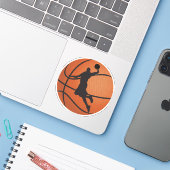 Basketballschläger Aufkleber (Laptop mit iPhone)