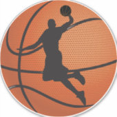 Basketballschläger Aufkleber (Vorderseite)