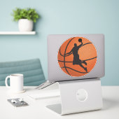 Basketballschläger Aufkleber (Laptop auf Schreibtisch)