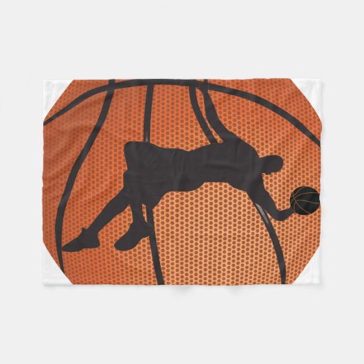 Basketballschläger Fleecedecke (Vorderseite (Horizontal))