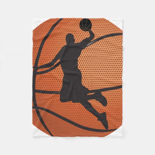 Basketballschläger Fleecedecke (Vorderseite)