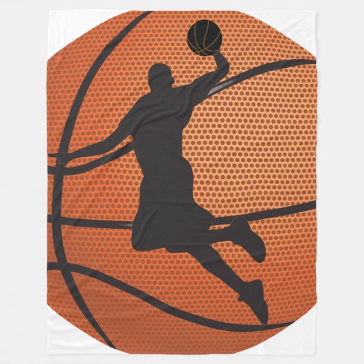 Basketballschläger Fleecedecke (Vorderseite)