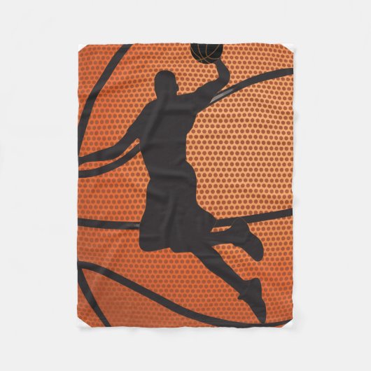 Basketballschläger Fleecedecke (Vorderseite)