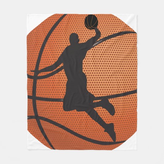 Basketballschläger Fleecedecke (Vorderseite)