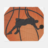 Basketballschläger Fleecedecke (Vorderseite (Horizontal))