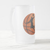 Basketballschläger Mattglas Bierglas (Vorderseite Links)