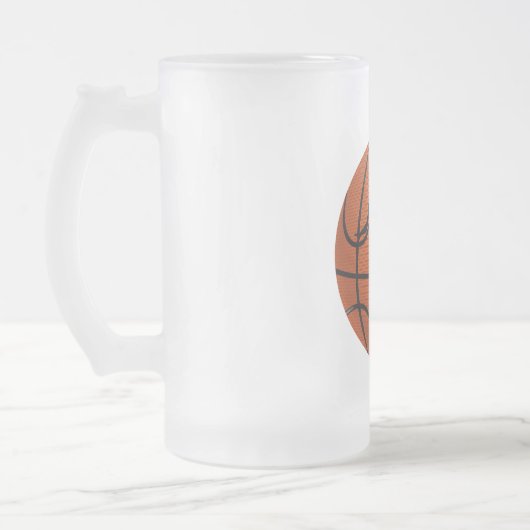 Basketballschläger Mattglas Bierglas (Links)