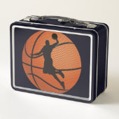 Basketballschläger Metall Brotdose (Rückseite)