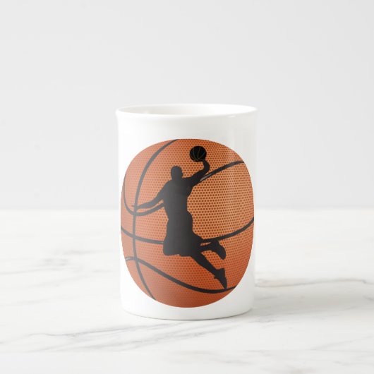 Basketballschläger Porzellantasse (Vorderseite)