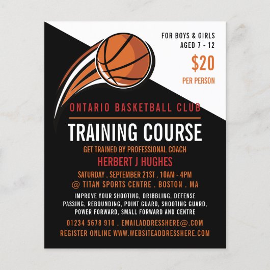 Basketballschuh, Basketballtrainingskurs Flyer (Vorne)