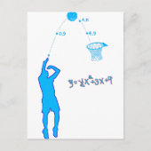 Basketballschuh und Quadratische Gleichung Postkarte (Vorderseite)