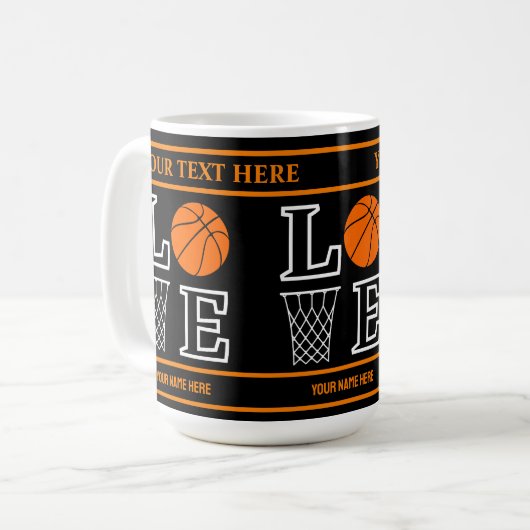 Basketballschuhe, Basketball-Spielergeschenk Kaffeetasse (Vorderseite Links)