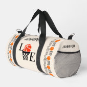 Basketballschuhe, Basketballspieler, Team, Geschen Duffle Bag (Rechte Ecke)