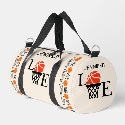 Basketballschuhe, Basketballspieler, Team, Geschen Duffle Bag (Linke Seite)