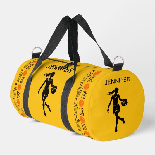 Basketballschuhe, Basketballspieler, Team, Geschen Duffle Bag (Linke Seite)