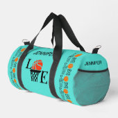 Basketballschuhe, Basketballspieler, Team, Geschen Duffle Bag (Rechte Ecke)