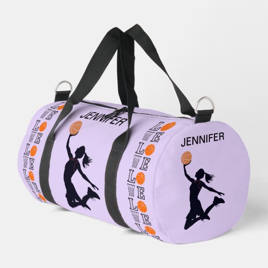Basketballschuhe, Basketballspieler, Team, Geschen Duffle Bag (Linke Seite)